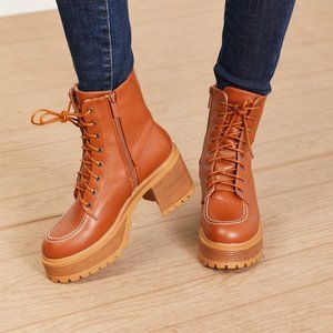 Chunky Sole Combat Boots